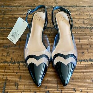 A New Day Black & Clear Women's Shoes